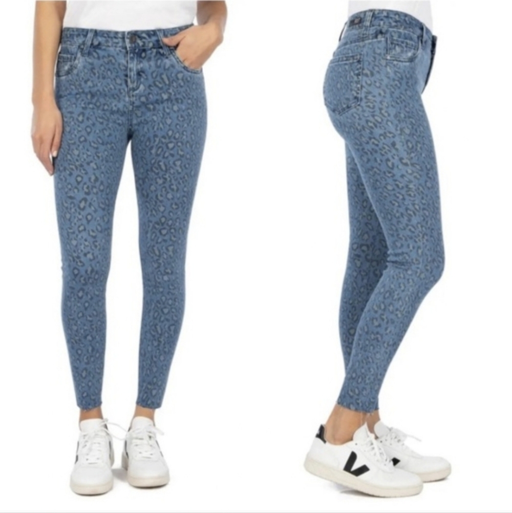 Kut From The Kloth Connie High Rise Ankle Skinny Leopard Jeans‎